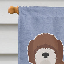 Load image into Gallery viewer, Sheepadoodle Welcome Flag Canvas House Size CK3773CHF