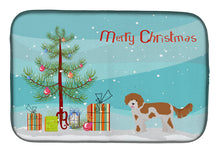 Load image into Gallery viewer, Cavapoo Christmas Tree Dish Drying Mat – Absorbent, Artistic Kitchen Essentials CK3812DDM