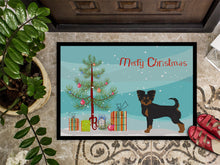 Load image into Gallery viewer, Black and Tan Chion Christmas Tree Doormat - 24x36 Decorative Floor Mat – Indoor/Outdoor Rug with Artistic Flair CK3813JMAT