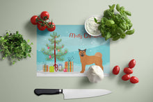 Load image into Gallery viewer, Chow Shepherd Christmas Tree Glass Cutting Boards – Durable, Decorative Kitchen Art Large CK3819LCB