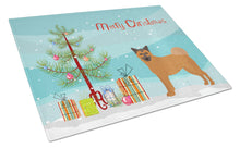 Load image into Gallery viewer, Chow Shepherd Christmas Tree Glass Cutting Boards – Durable, Decorative Kitchen Art Large CK3819LCB