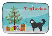 Load image into Gallery viewer, Black Cockapoo Christmas Tree Dish Drying Mat – Absorbent, Artistic Kitchen Essentials CK3823DDM