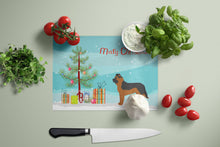 Load image into Gallery viewer, Black German Shepherd Mastiff Mix Christmas Tree Glass Cutting Boards – Durable, Decorative Kitchen Art Large CK3833LCB