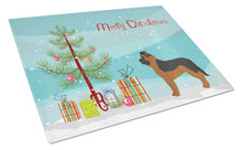 Load image into Gallery viewer, Black German Shepherd Mastiff Mix Christmas Tree Glass Cutting Boards – Durable, Decorative Kitchen Art Large CK3833LCB