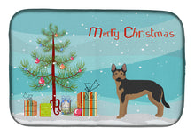 Load image into Gallery viewer, German Sheprador #2 Christmas Tree Dish Drying Mat – Absorbent, Artistic Kitchen Essentials CK3835DDM