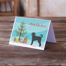 Load image into Gallery viewer, Black Labradoodle Christmas Tree Greeting Cards -  Blank Note Cards – 8-Pack of Artist-Designed Cards with Envelopes