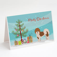 Load image into Gallery viewer, Mal-Shi Christmas Tree Greeting Cards -  Blank Note Cards – 8-Pack of Artist-Designed Cards with Envelopes