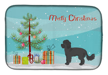 Load image into Gallery viewer, Black Maltipoo Christmas Tree Dish Drying Mat – Absorbent, Artistic Kitchen Essentials CK3855DDM