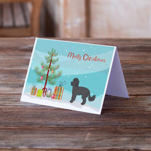 Load image into Gallery viewer, Black Maltipoo Christmas Tree Greeting Cards -  Blank Note Cards – 8-Pack of Artist-Designed Cards with Envelopes