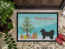 Load image into Gallery viewer, Black Pekeapoo Christmas Tree Doormat - 24x36 Decorative Floor Mat – Indoor/Outdoor Rug with Artistic Flair CK3858JMAT