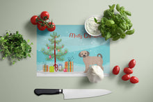 Load image into Gallery viewer, Fawn Puggle Christmas Tree Glass Cutting Boards – Durable, Decorative Kitchen Art Large CK3864LCB