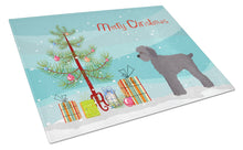 Load image into Gallery viewer, Grey Schnoodle Christmas Tree Glass Cutting Boards – Durable, Decorative Kitchen Art Large CK3865LCB