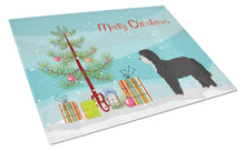 Load image into Gallery viewer, Black Sheepadoodle Christmas Tree Glass Cutting Boards – Durable, Decorative Kitchen Art Large CK3868LCB