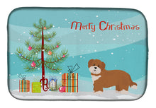 Load image into Gallery viewer, Shorkie #2 Christmas Tree Dish Drying Mat – Absorbent, Artistic Kitchen Essentials CK3876DDM
