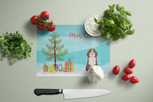 Load image into Gallery viewer, Bernedoodle #2 Christmas Tree Glass Cutting Boards – Durable, Decorative Kitchen Art Large CK3886LCB