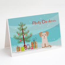 Load image into Gallery viewer, Morkie #3 Christmas Tree Greeting Cards -  Blank Note Cards – 8-Pack of Artist-Designed Cards with Envelopes
