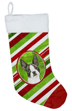 Load image into Gallery viewer, Boston Terrier Christmas Candy Stripe Christmas Stocking CK4104CS