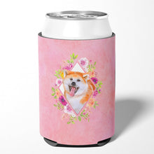 Load image into Gallery viewer, Akita Pink Flowers Can or Bottle Hugger CK4111CC