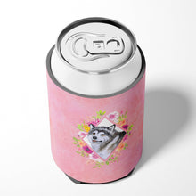 Load image into Gallery viewer, Alaskan Malamute Pink Flowers Can or Bottle Hugger CK4112CC