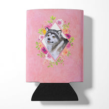 Load image into Gallery viewer, Alaskan Malamute Pink Flowers Can or Bottle Hugger CK4112CC