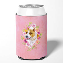 Load image into Gallery viewer, Bull Terrier Pink Flowers Can or Bottle Hugger CK4114CC