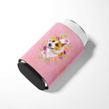 Load image into Gallery viewer, Bull Terrier Pink Flowers Can or Bottle Hugger CK4114CC