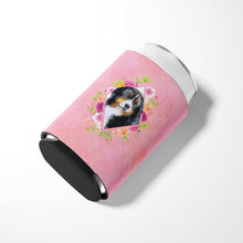 Load image into Gallery viewer, Bernese Mountain Dog Pink Flowers Can or Bottle Hugger CK4118CC