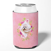 Load image into Gallery viewer, Bichon Fris? #1 Pink Flowers Can or Bottle Hugger CK4119CC