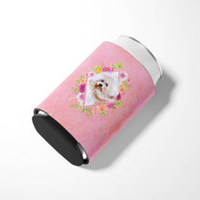 Load image into Gallery viewer, Bichon Fris? #1 Pink Flowers Can or Bottle Hugger CK4119CC
