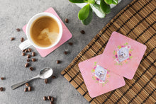 Load image into Gallery viewer, Bichon Fris? #2 Pink Flowers Coasters - Set of 4 Lightweight Foam, Absorbent Drink Coasters  CK4120FC