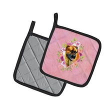 Load image into Gallery viewer, Borboel Mastiff Pink Flowers Pot Holders - Set of 2 - Heat-Resistant Kitchen Essentials CK4121PTHD