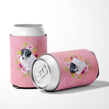 Load image into Gallery viewer, Borzoi Pink Flowers Can or Bottle Hugger CK4122CC