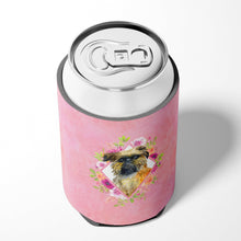 Load image into Gallery viewer, Brussels Griffon Pink Flowers Can or Bottle Hugger CK4123CC