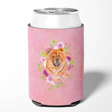 Load image into Gallery viewer, Chow Chow #1 Pink Flowers Can or Bottle Hugger CK4131CC