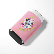 Load image into Gallery viewer, Dalmatian Puppy Pink Flowers Can or Bottle Hugger CK4136CC