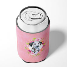 Load image into Gallery viewer, Dalmatian Puppy Pink Flowers Can or Bottle Hugger CK4136CC