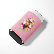 Load image into Gallery viewer, Doberman Pinscher Pink Flowers Can or Bottle Hugger CK4138CC