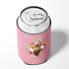 Load image into Gallery viewer, Doberman Pinscher Pink Flowers Can or Bottle Hugger CK4138CC