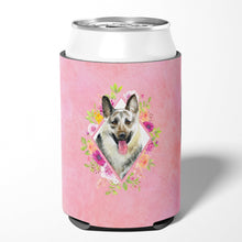 Load image into Gallery viewer, Eastern German Shepherd Pink Flowers Can or Bottle Hugger CK4139CC