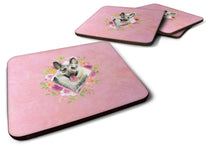 Load image into Gallery viewer, Eastern German Shepherd Pink Flowers Coasters - Set of 4 Lightweight Foam, Absorbent Drink Coasters  CK4139FC