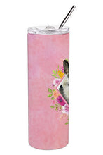 Load image into Gallery viewer, Eastern German Shepherd Pink Flowers Double Walled Stainless Steel 20 oz Skinny Tumbler CK4139TBL20