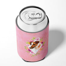 Load image into Gallery viewer, Jack Russell Terrier Pink Flowers Can or Bottle Hugger CK4141CC