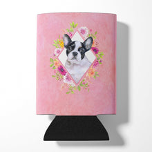 Load image into Gallery viewer, French Bulldog Pink Flowers Can or Bottle Hugger CK4143CC