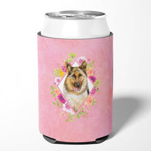 Load image into Gallery viewer, German Shepherd #1 Pink Flowers Can or Bottle Hugger CK4146CC