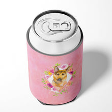 Load image into Gallery viewer, German Shepherd #2 Pink Flowers Can or Bottle Hugger CK4147CC