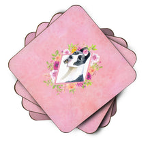 Load image into Gallery viewer, Great Dane Pink Flowers Coasters - Set of 4 Lightweight Foam, Absorbent Drink Coasters  CK4150FC