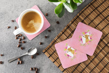 Load image into Gallery viewer, Italian Greyhound Pink Flowers Coasters - Set of 4 Lightweight Foam, Absorbent Drink Coasters  CK4154FC