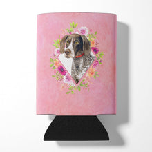 Load image into Gallery viewer, German Shorthaired Pointer Pink Flowers Can or Bottle Hugger CK4157CC