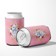 Load image into Gallery viewer, Great Pyrenees Pink Flowers Can or Bottle Hugger CK4160CC