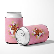 Load image into Gallery viewer, Miniature Pinscher Pink Flowers Can or Bottle Hugger CK4161CC